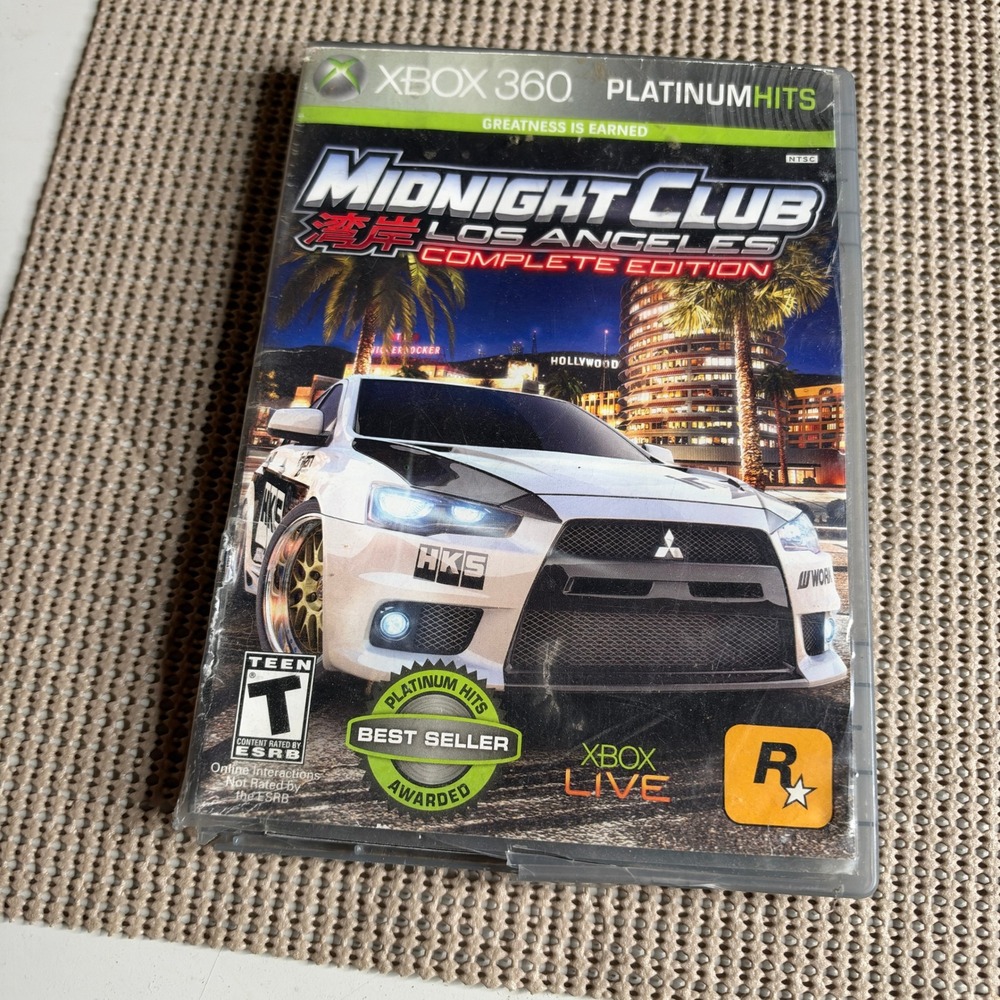 Midnight Club Los Angeles Complete Edition Xbox 360 Platinum Hits Rockstar Games